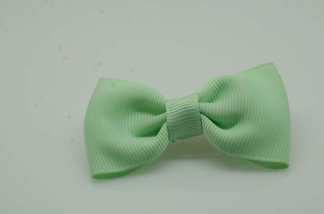 Itty bitty tuxedo hair Bow with colors  Pastel Green